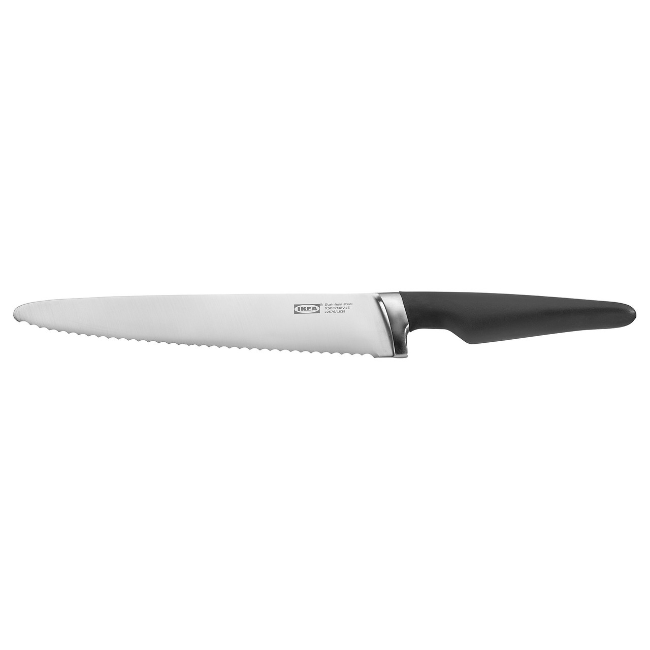 IKEA/  ВЕРДА нож для хлеба, 23 см, черный