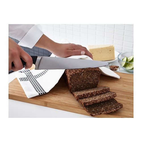 IKEA/ ВЕРДА нож для хлеба, 23 см, черный - фото 2 - id-p205646615