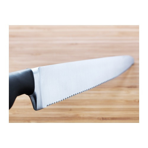IKEA/ ВЕРДА нож для хлеба, 23 см, черный - фото 3 - id-p205646615