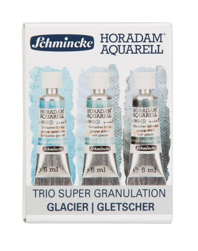 Набор акварельных красок HORADAM Supergranulation Trio  Glacier, 3 цвета x 5 мл