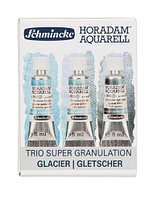 Набор акварельных красок HORADAM Supergranulation Trio Glacier, 3 цвета x 5 мл