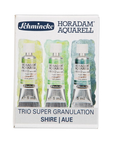 Набор акварельных красок HORADAM Supergranulation Trio Shire, 3 цвета x 5 мл