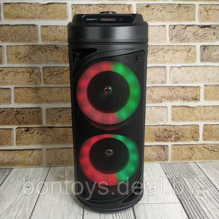 Портативная колонка BT Speaker ZQS-6212 с микрофоном с пультом ДУ