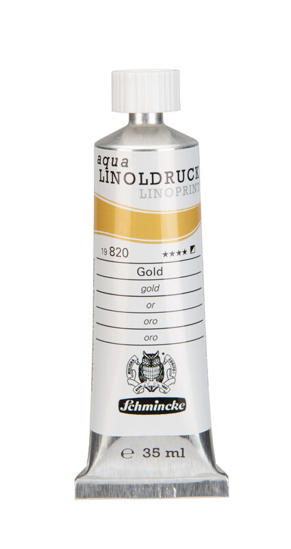 Краска для линогравюры aqua-LINOLDRUCK gold 35 мл