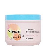 Inebrya Маска увлажняющая для вьющихся волос с экстрактом Моринга Curly Plus Ice Cream, 500 мл