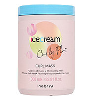 Inebrya Маска увлажняющая для вьющихся волос с экстрактом Моринга Curly Plus Ice Cream, 1000 мл