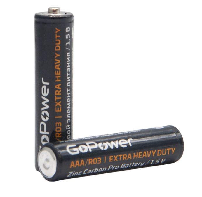 GOPOWER солевой элемент питания Extra Heavy Duty AAA / r3 - фото 1 - id-p205676025