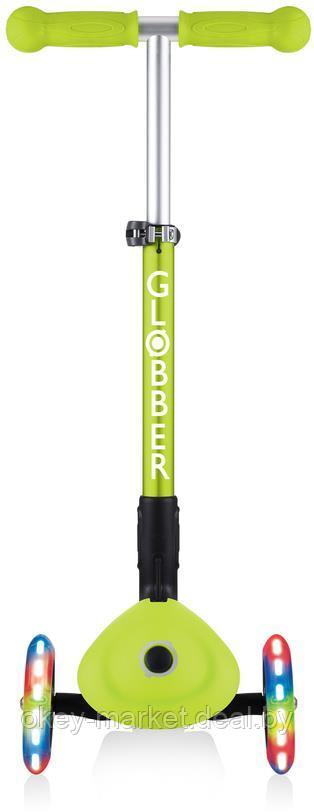 Самокат Globber Junior Foldable Lights | Lime Green - фото 3 - id-p179018704