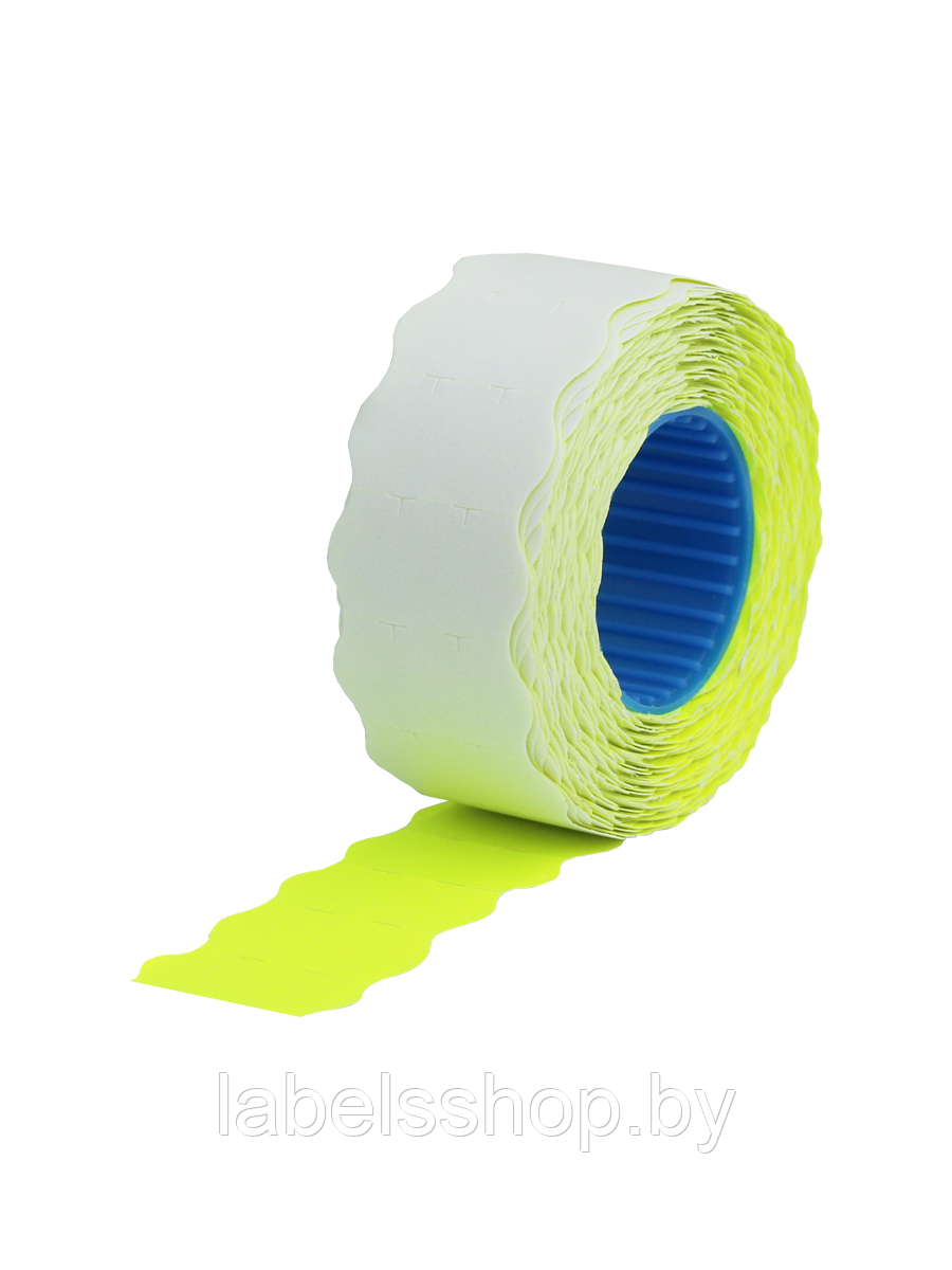 Этикет-лента 10 рулонов, размер 22x12, тип волна, материал бумага, цвет зеленый, 800 этикеток в рулоне - фото 3 - id-p205690656