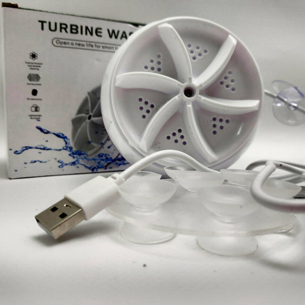 Ультразвуковая мини-стиральная машина USB Turbine Wash - фото 8 - id-p205690685