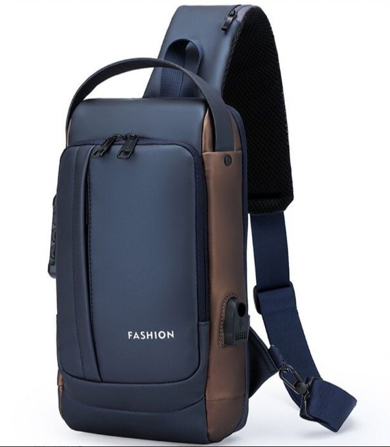 Сумка - рюкзак через плечо Fashion с кодовым замком и USB / Сумка слинг / Кросc-боди барсетка - фото 10 - id-p205692114