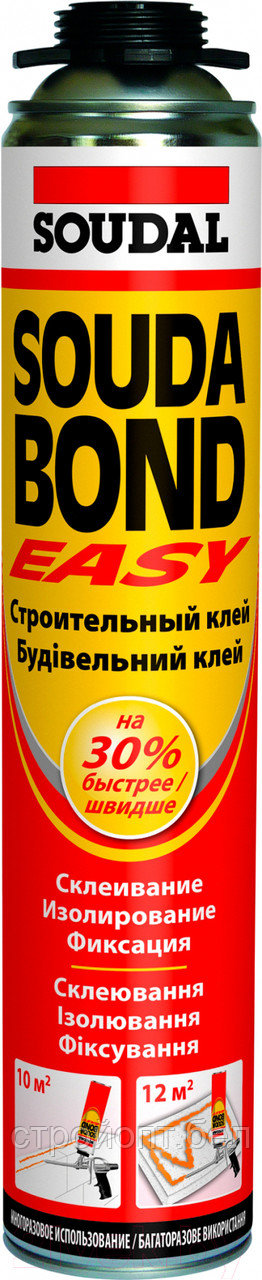 Клей-пена Soudal Soudabond Easy под пистолет 750 мл. Бельгия.