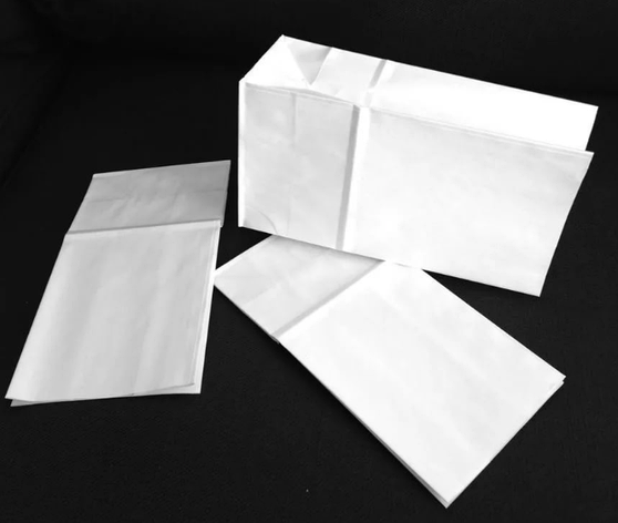 Пакет бумажный 120х80х250 мм белый (500 шт/кор), фото 2