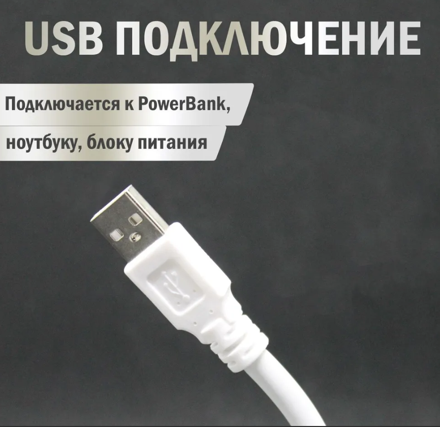 Портативный светодиодный USB светильник на гибком шнуре 29 см. / Гибкая лампа - фото 4 - id-p205701192