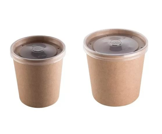 Упаковка для супов, каш, мороженого с пластиковой крышкой ECO SOUP ECONOM (смотри все позиции здесь)