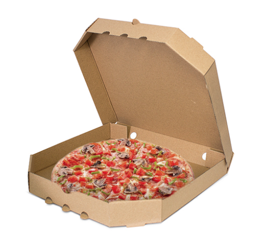 Коробка для пиццы 250х250х40мм, крафт - фото 1 - id-p205700590