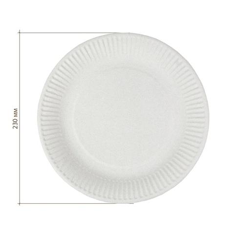 Тарелка бумажная 230 мм Snack Plate (100 шт/упак), фото 2