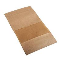 Пакет Дой Пак с замком Бумажный с окном 40 мм 135х225+(35+35) полосатый 40 г