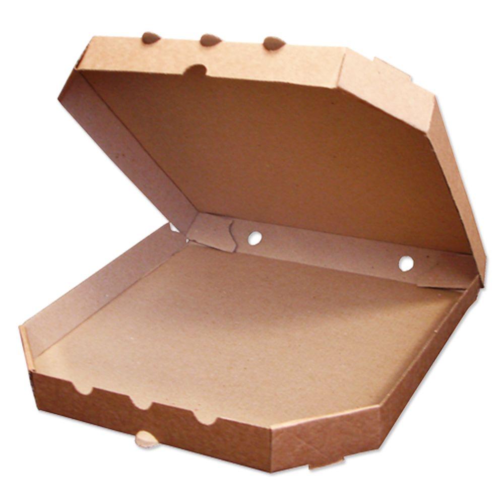 Коробка для пиццы 320х320х35 мм, крафт (50 шт/уп) - фото 1 - id-p205700587