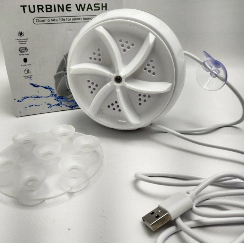 Ультразвуковая мини-стиральная машина USB Turbine Wash - фото 10 - id-p205703583