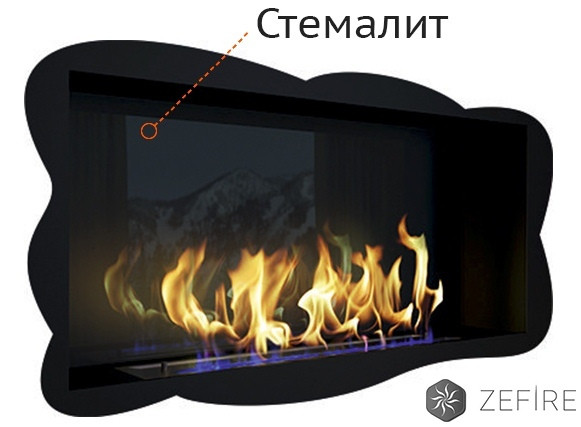 Стемалит для биокамина ZeFire Standart 500 угловой левый/правый - фото 1 - id-p205704018