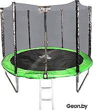 Батут Atlas Sport 252 см - 8ft Basic (с лестницей, зеленый)