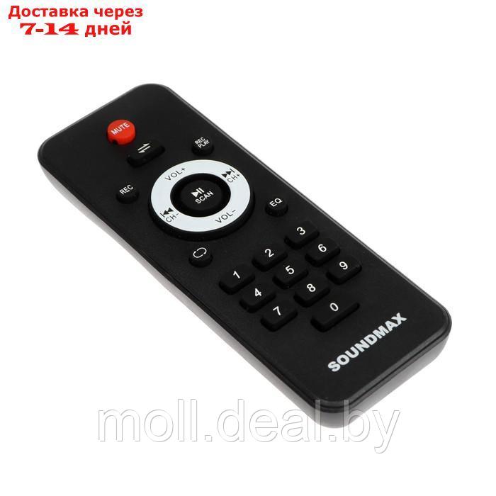 Портативная колонка Soundmax SM-PS4207, 80Вт, 3600мАч, FM, BT, USB, TWS, подсветка, черная - фото 8 - id-p205667393