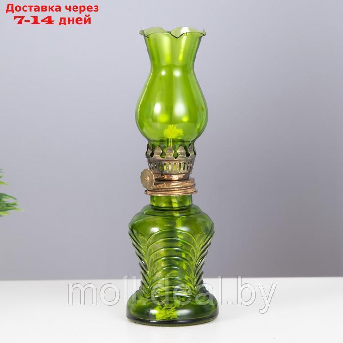 Керосиновая лампа декоративная зелёный 6,5х6,5х21 см - фото 1 - id-p205661541