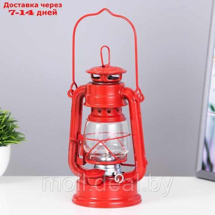 Керосиновая лампа декоративная красный 9,5х12,5х19 см - фото 1 - id-p205661544