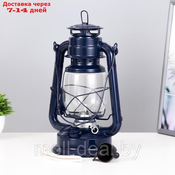 Керосиновая лампа декоративная синий 14х18х27,5 см - фото 4 - id-p205661545