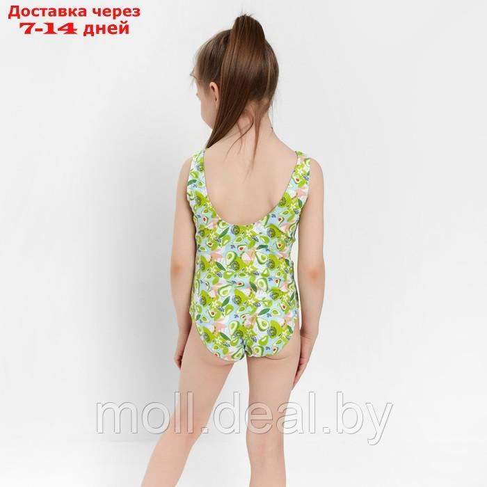 Купальник слитный для девочки, цвет зелёный, рост 110-116 см - фото 3 - id-p205668675