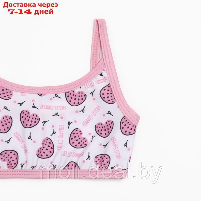 Купальник раздельный для девочки, цвет розовый, рост 104-110 см - фото 2 - id-p205668697