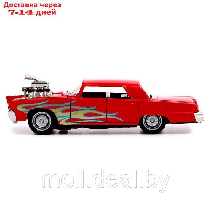 Машина металлическая Muscle car, масштаб 1:32, свет и звук, инерция, цвет красный - фото 2 - id-p205667762