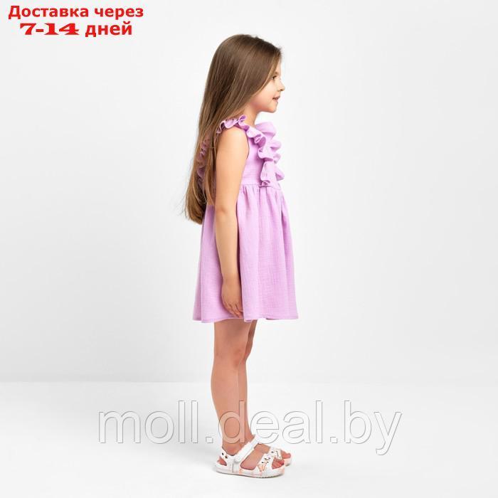 Платье детское с рюшей KAFTAN "Муслин", р 26 (80-86см), лиловый - фото 3 - id-p205668762
