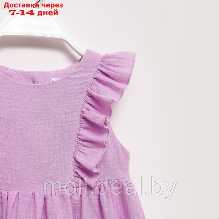 Платье детское с рюшей KAFTAN "Муслин", р 26 (80-86см), лиловый - фото 9 - id-p205668762