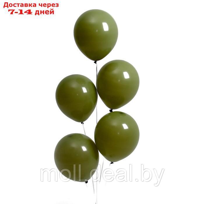 Шар латексный 9 , пастель, набор 100 шт, цвет зеленый авокадо ( avocado green) - фото 1 - id-p205666947