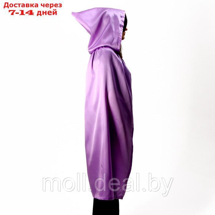 Карнавальный плащ взрослый,атлас,цвет фиолетовый,длина 120см - фото 2 - id-p205666988