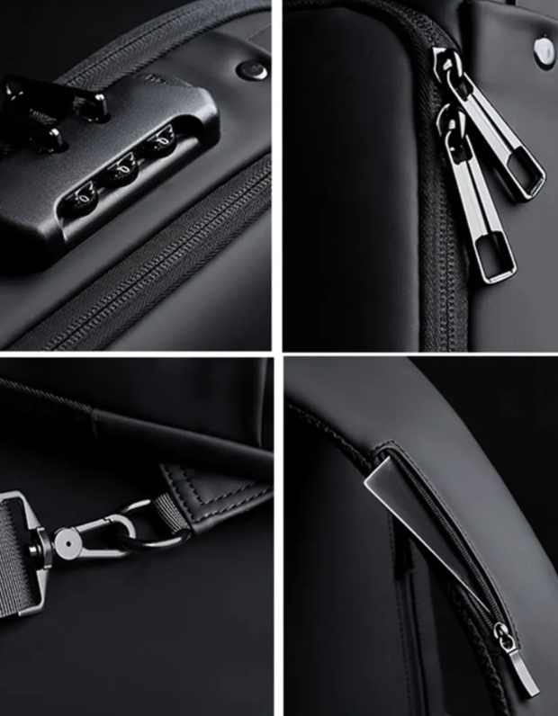 Сумка - рюкзак через плечо Fashion с кодовым замком и USB / Сумка слинг / Кросc-боди барсетка - фото 10 - id-p205708458