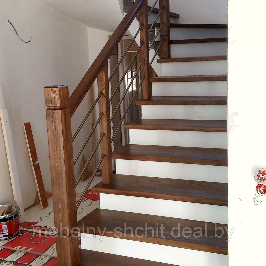 Облицовка бетонной лестницы (ступени из дерева, обшивка лестницы) - фото 2 - id-p205708519
