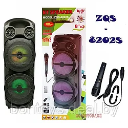 Портативная колонка BT Speaker ZQS-8202S с микрофоном и пультом