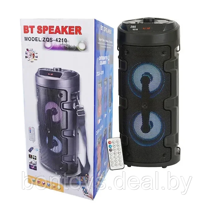 Портативная колонка Bluetooth BT Speaker ZQS-4210 c LED подсветкой - фото 1 - id-p205709148
