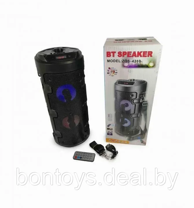 Портативная колонка Bluetooth BT Speaker ZQS-4210 c LED подсветкой - фото 2 - id-p205709148