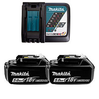 Комплект аккумуляторов Makita BL1850B + зарядное устройство Makita DC18RC (191L74-5)