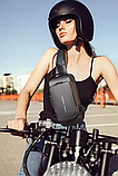 Сумка - рюкзак через плечо Fashion с кодовым замком и USB / Сумка слинг / Кросc-боди барсетка  Черная с, фото 8