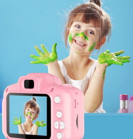 Детский цифровой мини фотоаппарат Summer Vacation (фото, видео, 5 встроенных игр) Розовый - фото 1 - id-p205715859