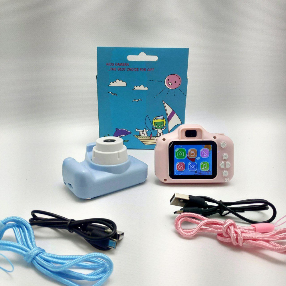 Детский цифровой мини фотоаппарат Summer Vacation (фото, видео, 5 встроенных игр) Розовый - фото 5 - id-p205715859