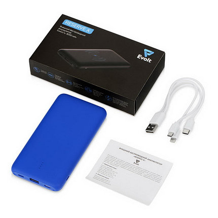 Внешний беспроводной аккумулятор с подсветкой лого Reserve X, 8000 mAh, фото 2