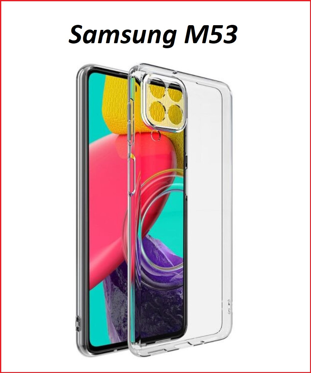 Чехол-накладка для Samsung Galaxy M53 SM-M536 (силикон) прозрачный с защитой камеры