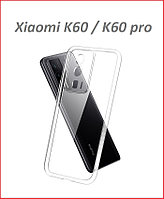 Чехол-накладка для Xiaomi Redmi K60 / K60 Pro (силикон) прозрачный с защитой камеры