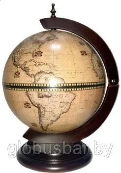 Глобус-бар настольный,современная карта мира на английском языке - фото 1 - id-p205739439